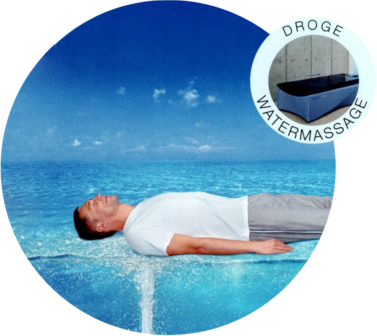 Hydrojet ontspanningssessie met warmte en waterdruk